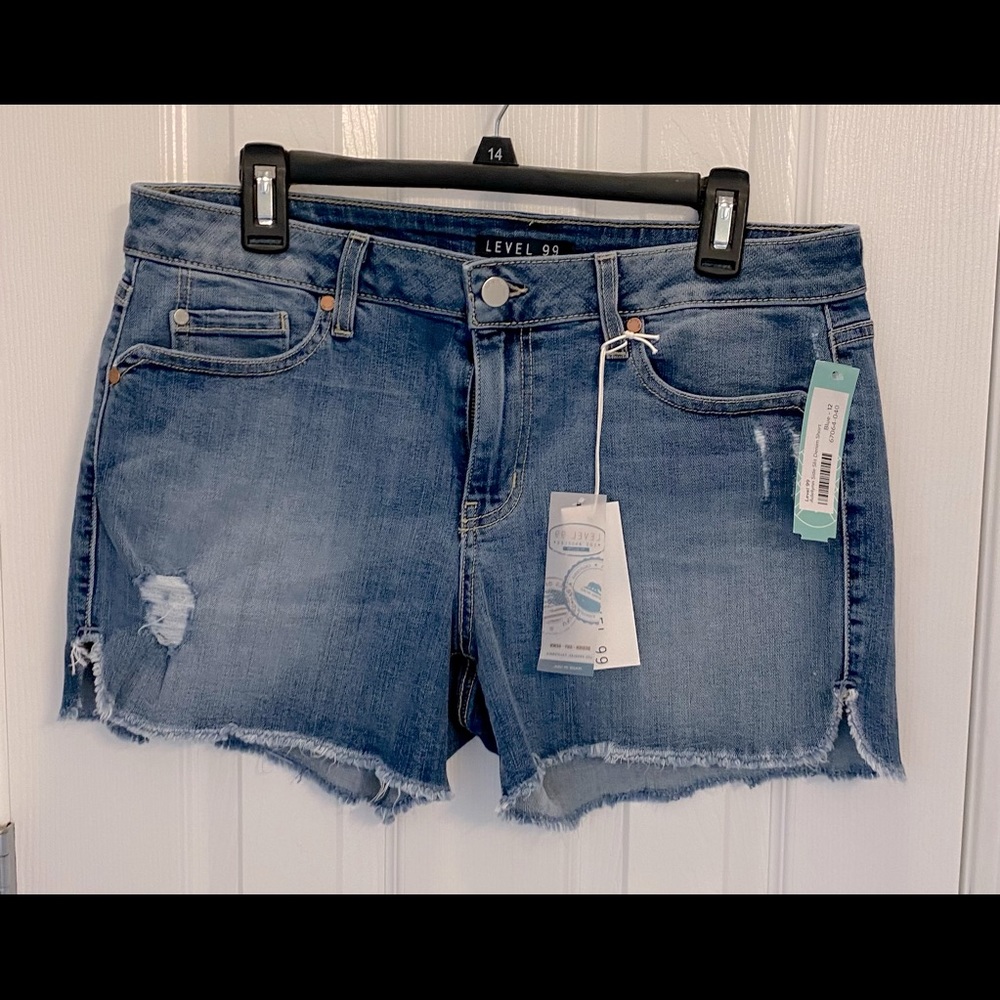 Level 99 Women's Blue Denim Jean Shorts